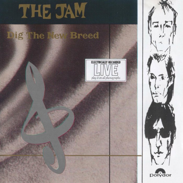 The Jam live album, Dig The New Breed, front cover