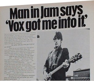 Paul Weller advertising Vox amps