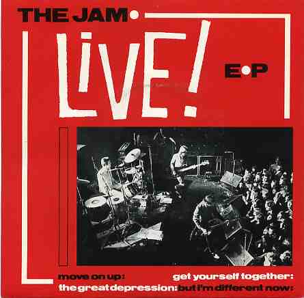The Jam single Live EP, front cover