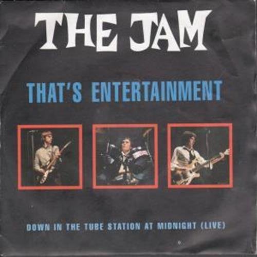 The Jam single That's Entertainment 1991 re-issue, front cover