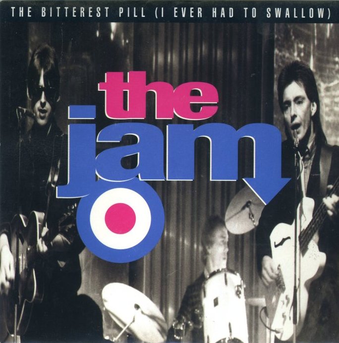 The Jam single The Bitterest Pill reissue, front cover