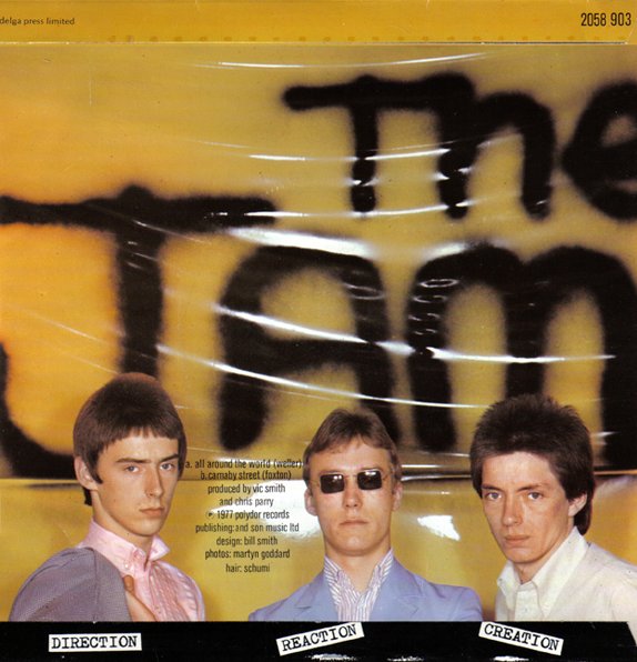 The Jam single All Around The World, back cover